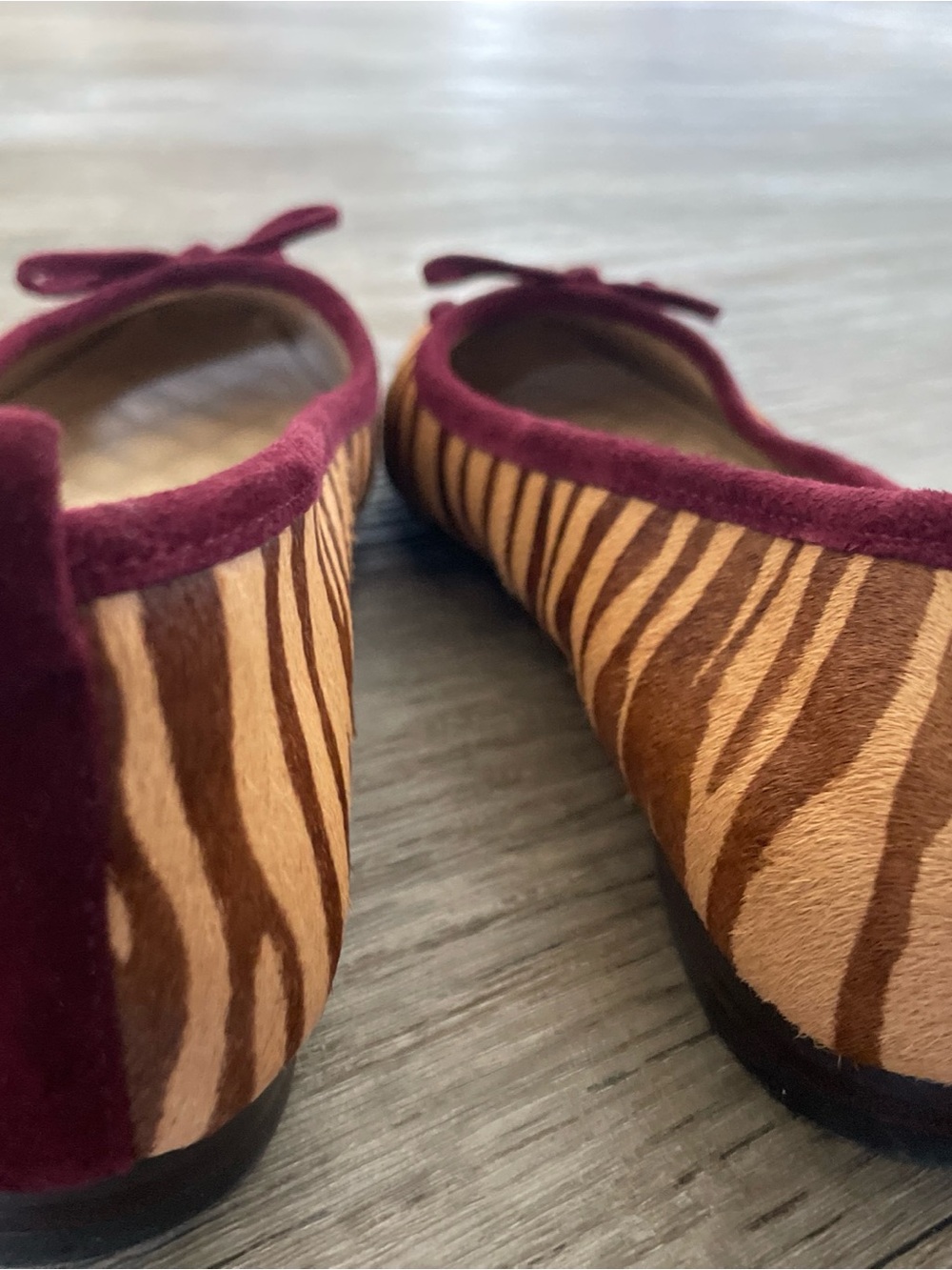 J. McLaughlin Zebra Calf Hair Tassel Loafers Leather Flats Women’s Size 6 - Picture 10 of 16